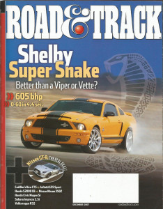 ROAD & TRACK 2007 DEC - SHELBY GT500, Honda S2000 CR vs Nissan Nismo 350Z